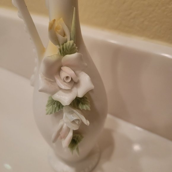 Vintage Lenwile Ardalt Bisque Pitcher Bud Vase - Picture 6 of 8